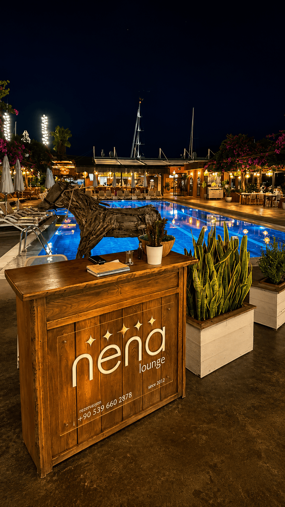 gokcek-restaurant-sunset-marina-table Nena Lounge & Restaurant Göcek | Ресторан у марины рядом с Dental Centre Sarıgerme