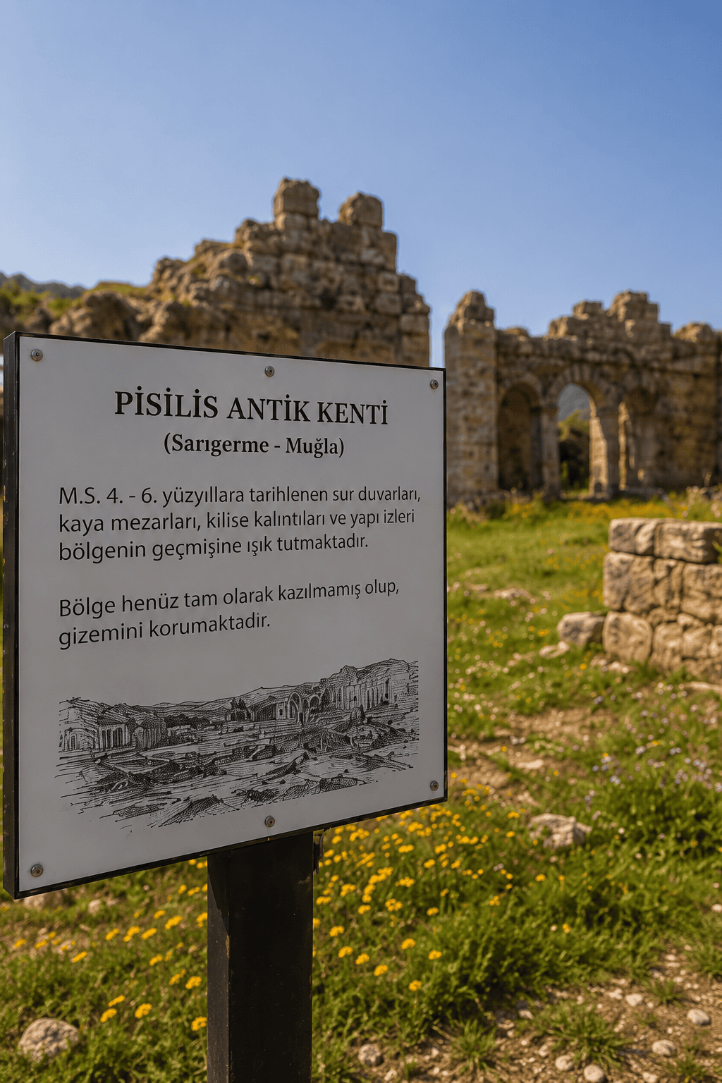 pisilis-ancient-city-sign-teeth-sarigerme-holiday Pisilis Ancient City Sarıgerme