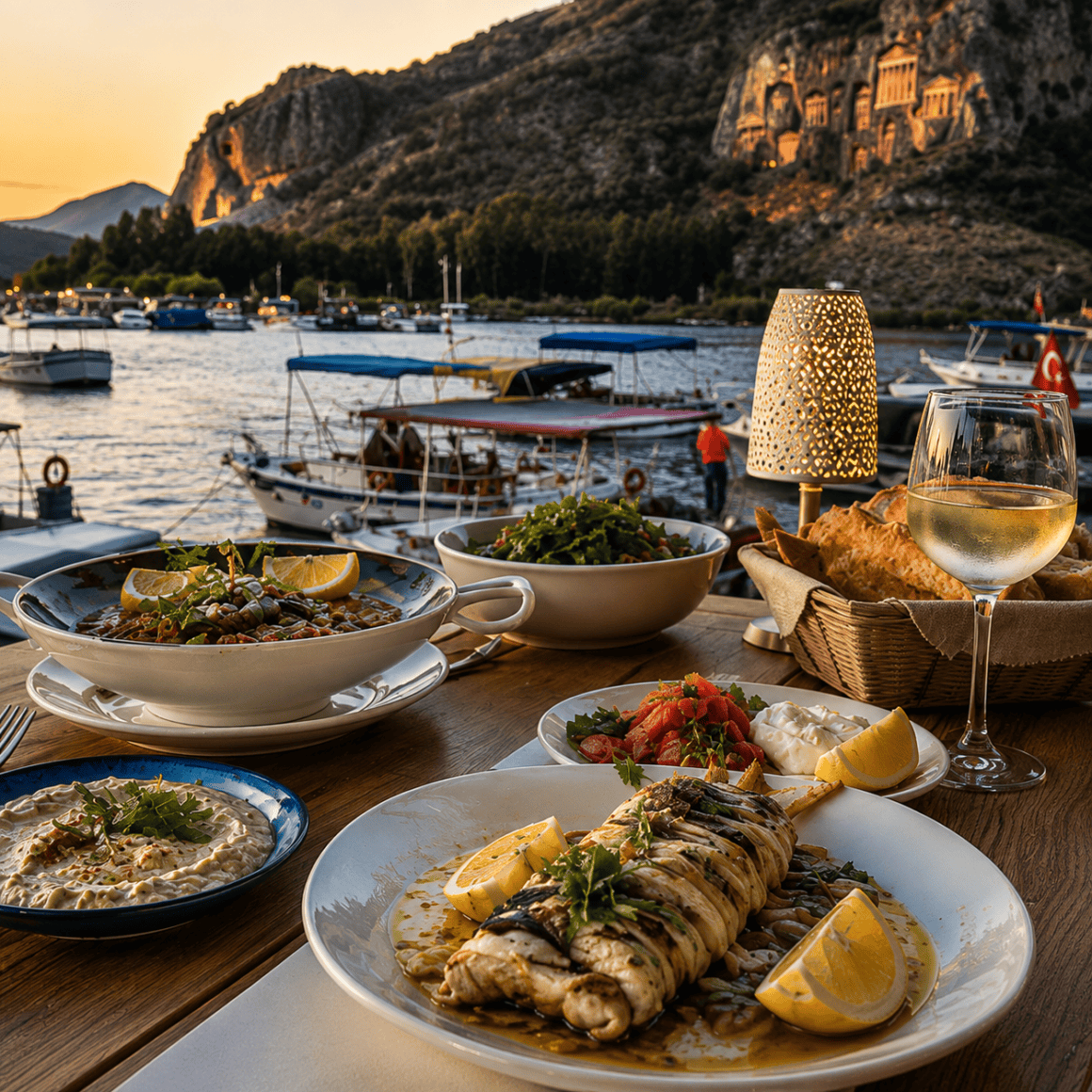 Dalyan Caria Restaurant | Ресторан у реки Дальян с видом на Каунос